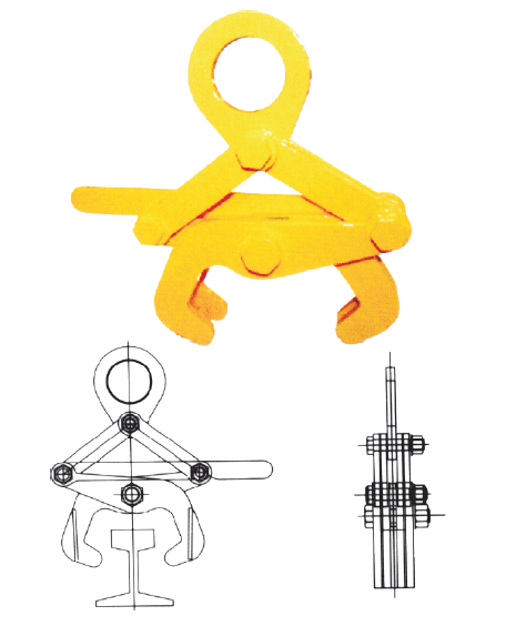橫梁掛具、鋼軌夾鉗結構